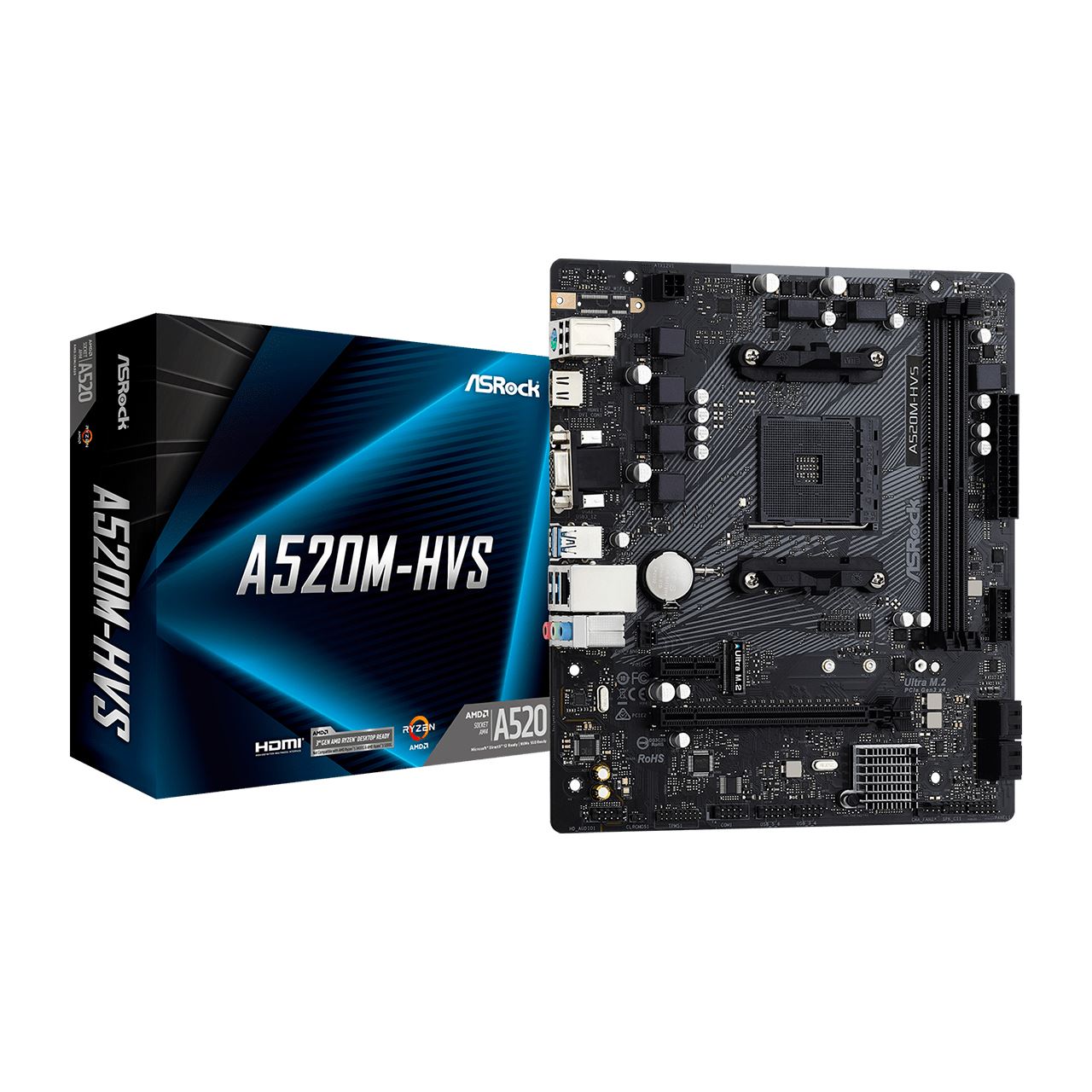 Asrock - A520M-HVS - Mainboard