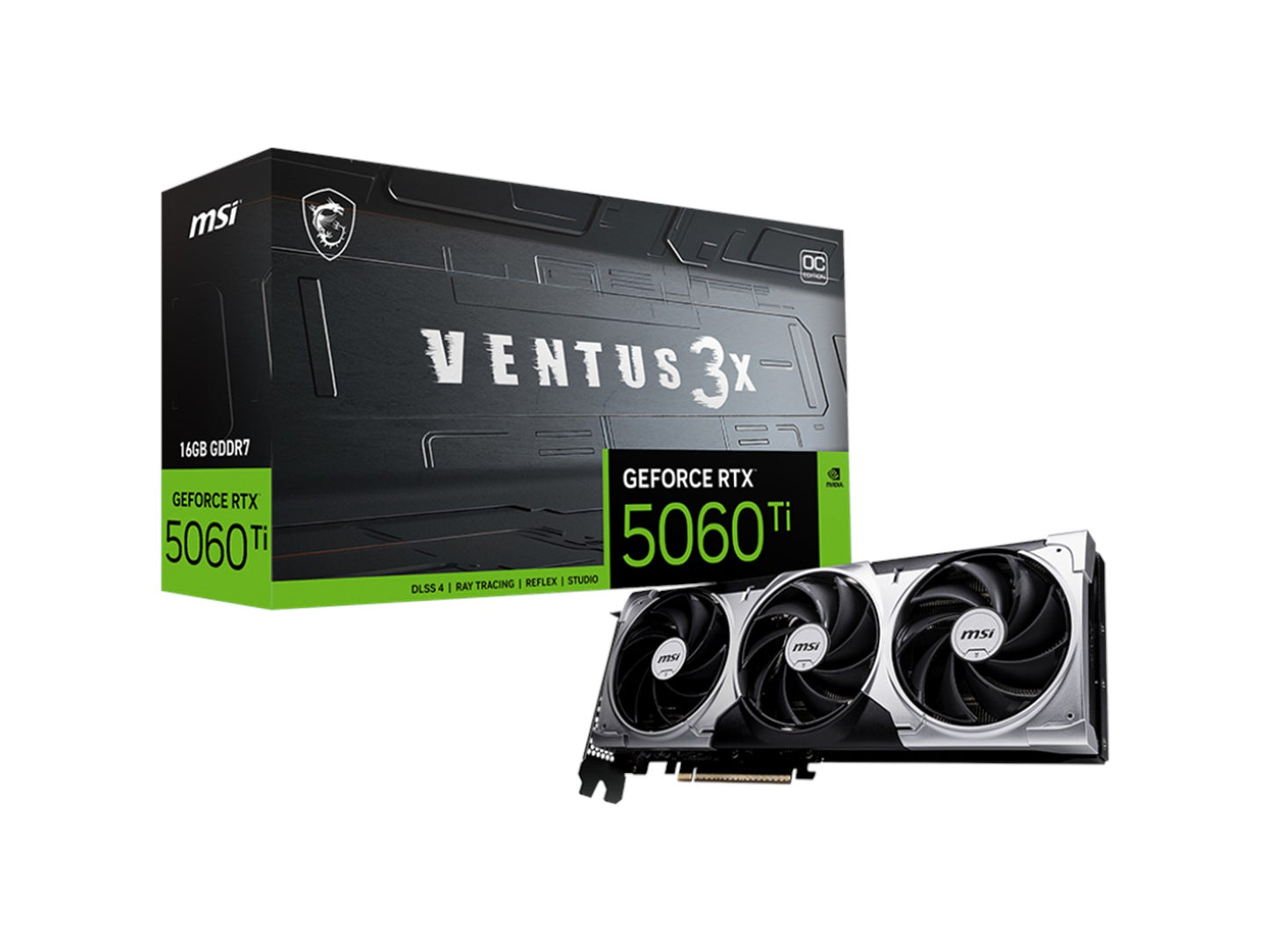 MSI - GeForce RTX 5060 Ti VENTUS 3X OC 16G - Grafikkarte