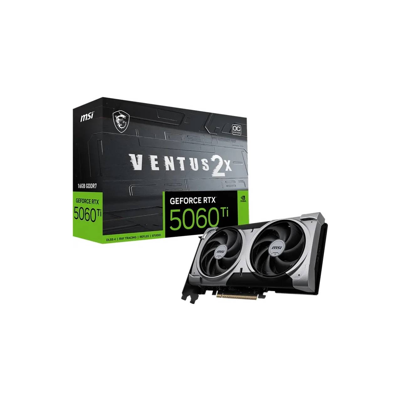 MSI - GeForce RTX 5060 Ti VENTUS 2X OC PLUS 16G - Grafikkarte