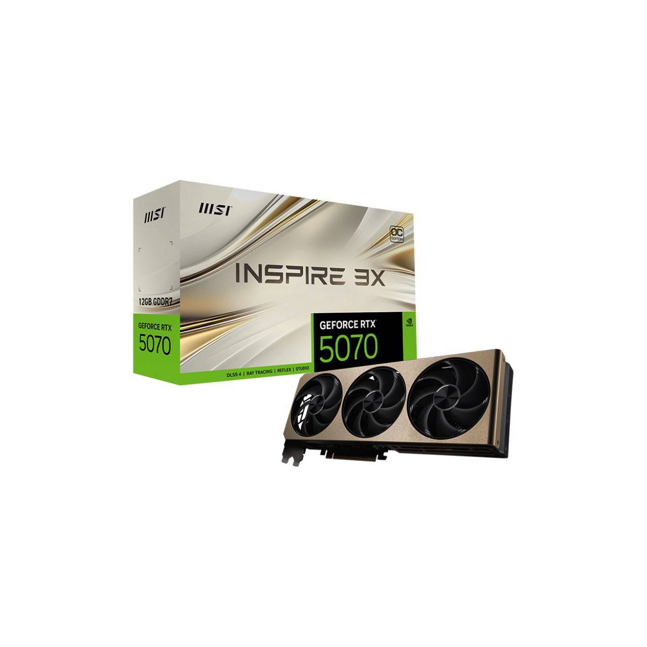 MSI - GeForce RTX 5070 12G INSPIRE 3X OC - Grafikkarte