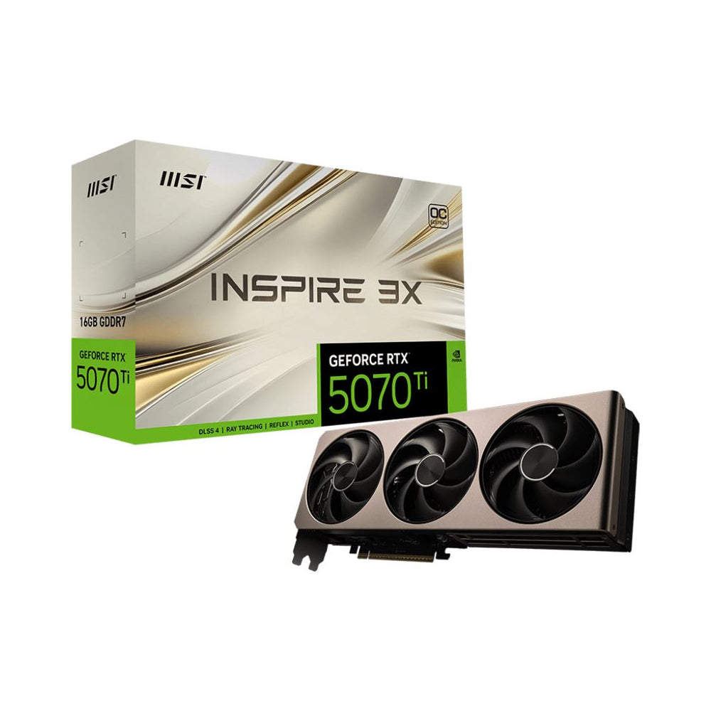 MSI - GeForce RTX 5070 Ti 16G INSPIRE 3X OC - Grafikkarte