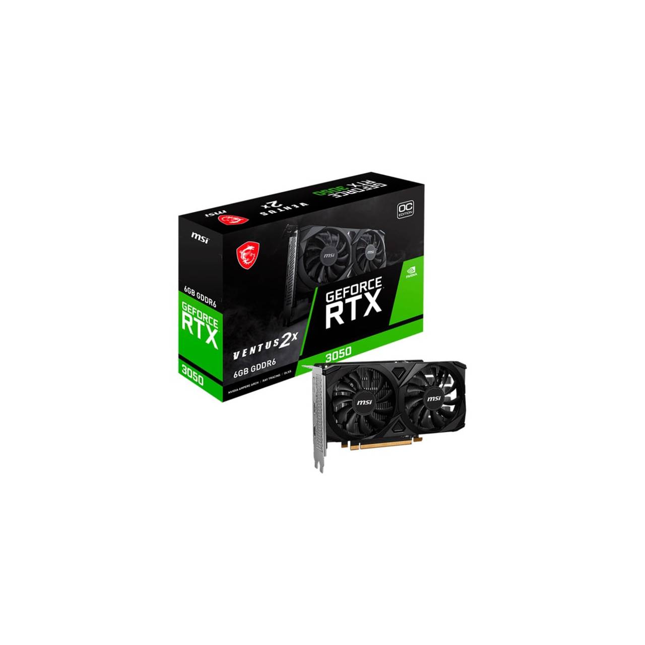 MSI - GeForce RTX 3050 VENTUS 2X E OC - Grafikkarte