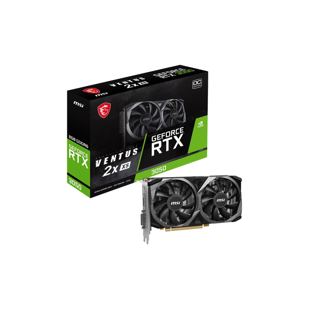 MSI - GeForce RTX 3050 Ventus 2X XS 8G OC - Grafikkarte
