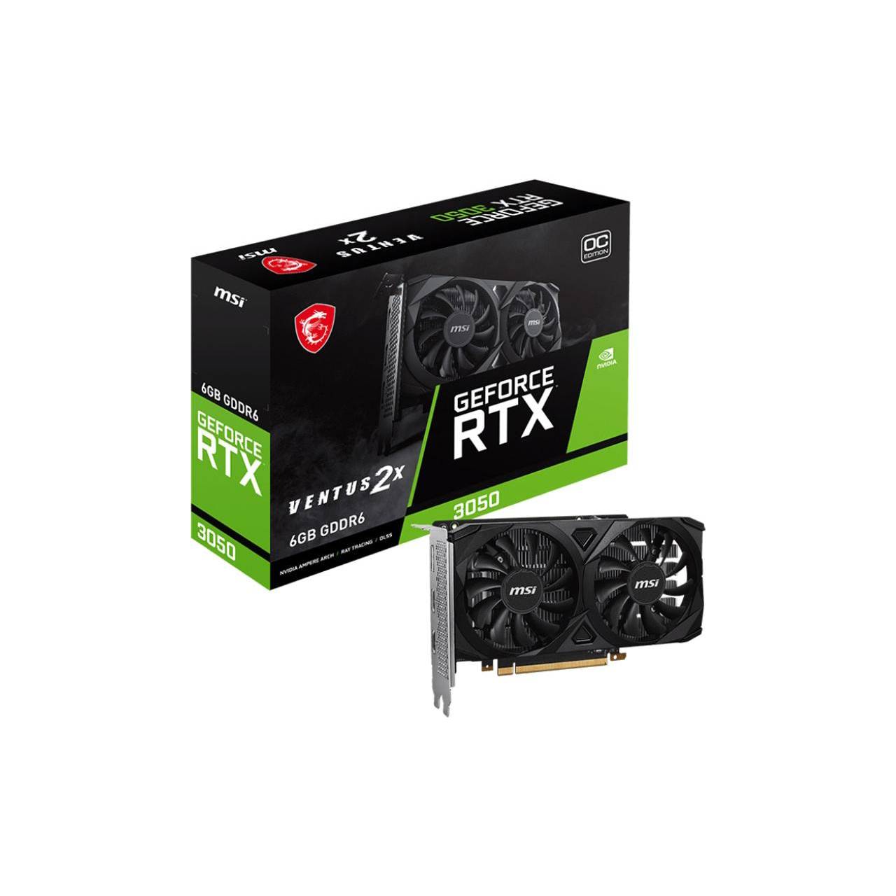 MSI - GeForce RTX 3050 Ventus 2X 6G OC - Grafikkarte