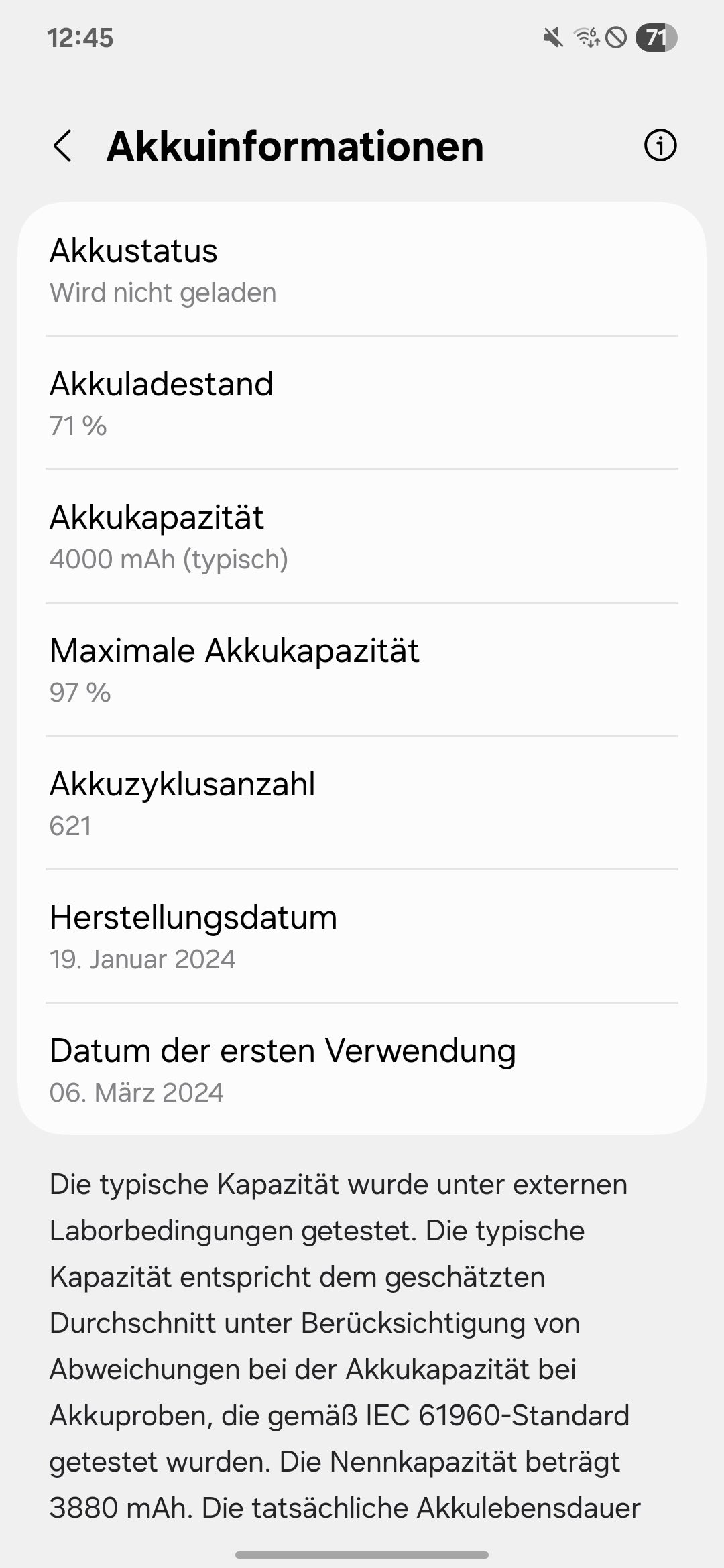 Samsung Galaxy S24 128GB Marble Gray - Gebraucht