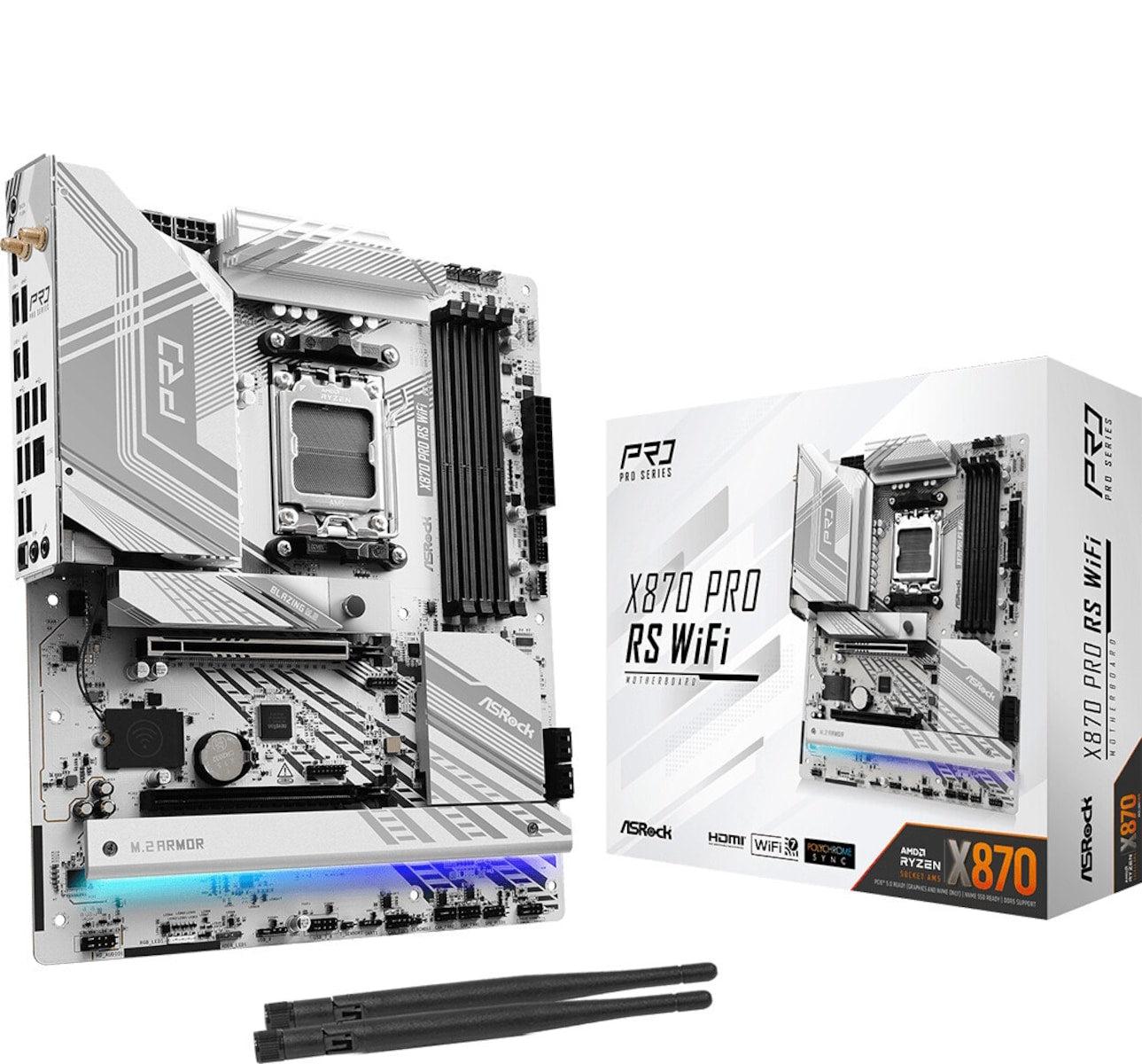 ASRock Motherboard - X870 Pro Rs WiFi - AMD Sockel AM5 (Ryzen Zen4) - Mainboard