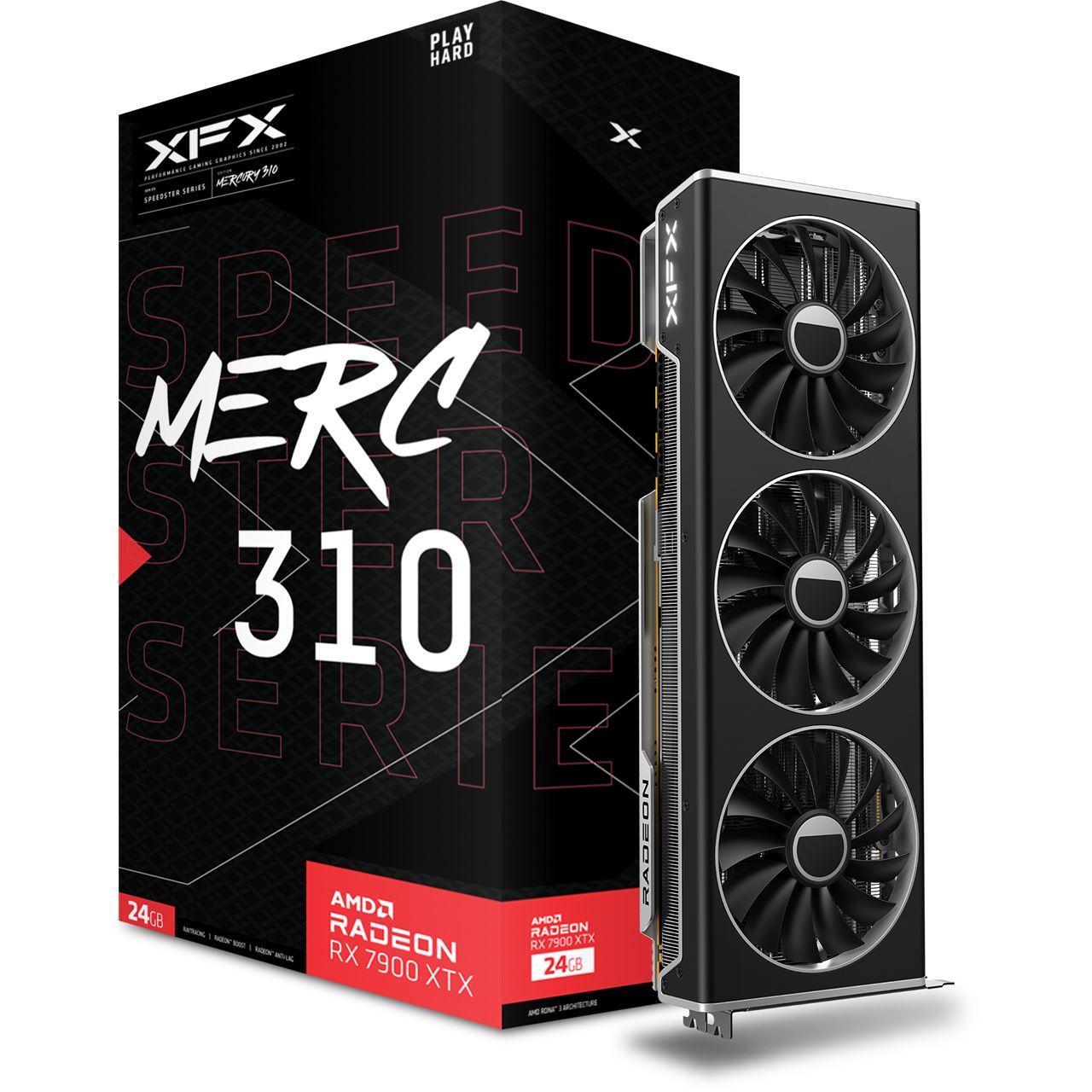 XFX - Radeon RX 7900 XTX SPEEDSTER MERC 310 Black Edition - Grafikkarte
