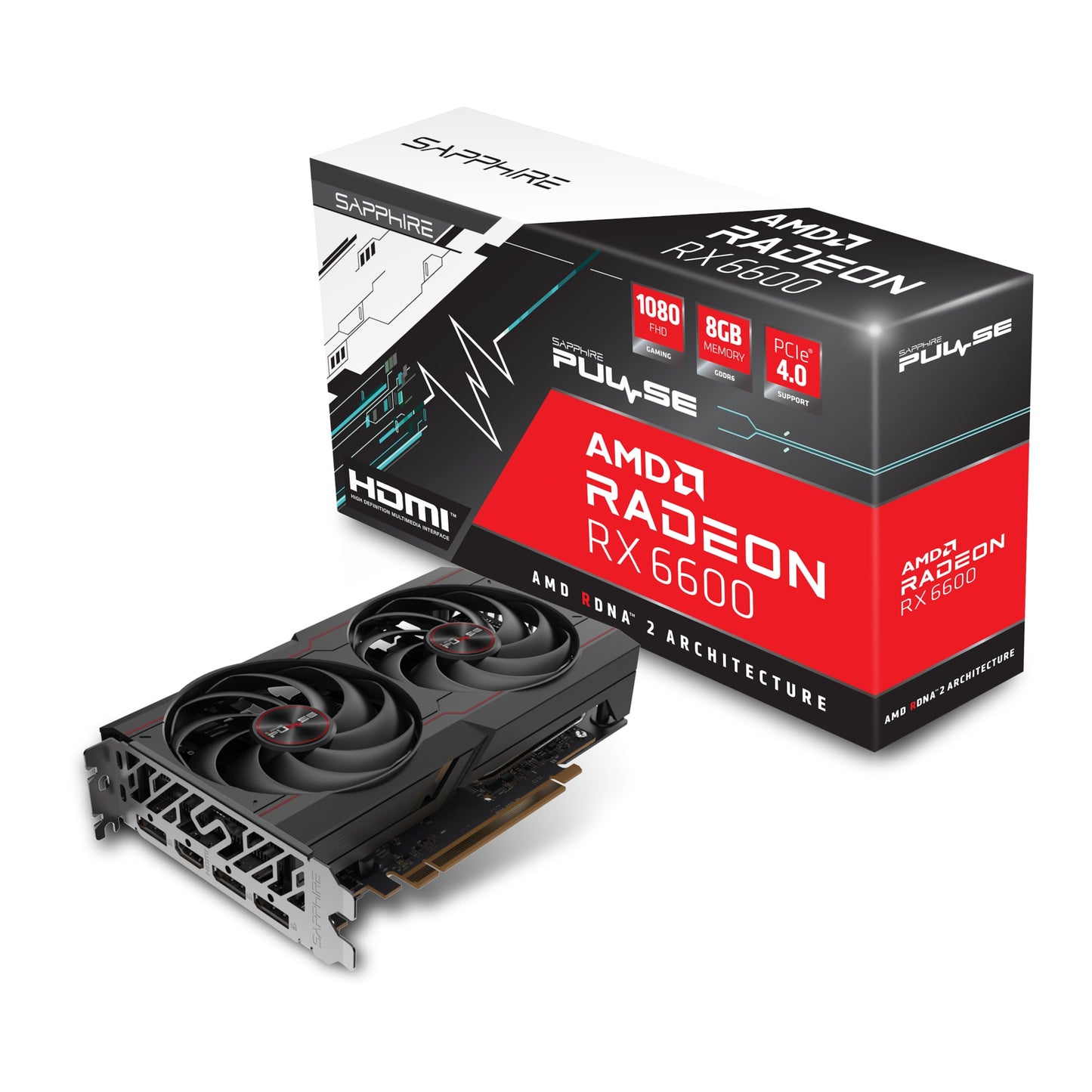 SAPPHIRE - Radeon RX 6600 Pulse Gaming, Grafikkarte