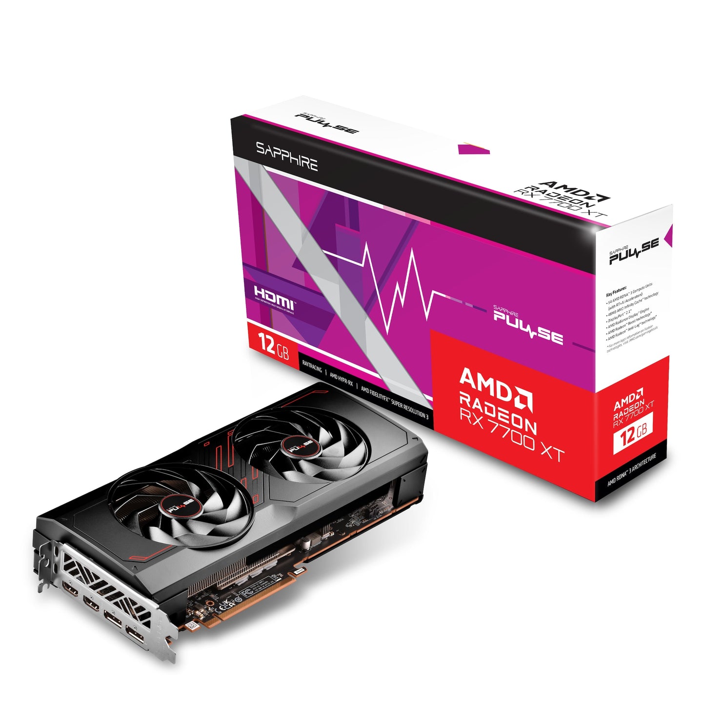 Sapphire - Radeon RX 7700 XT PULSE GAMING 12G - Grafikkarte