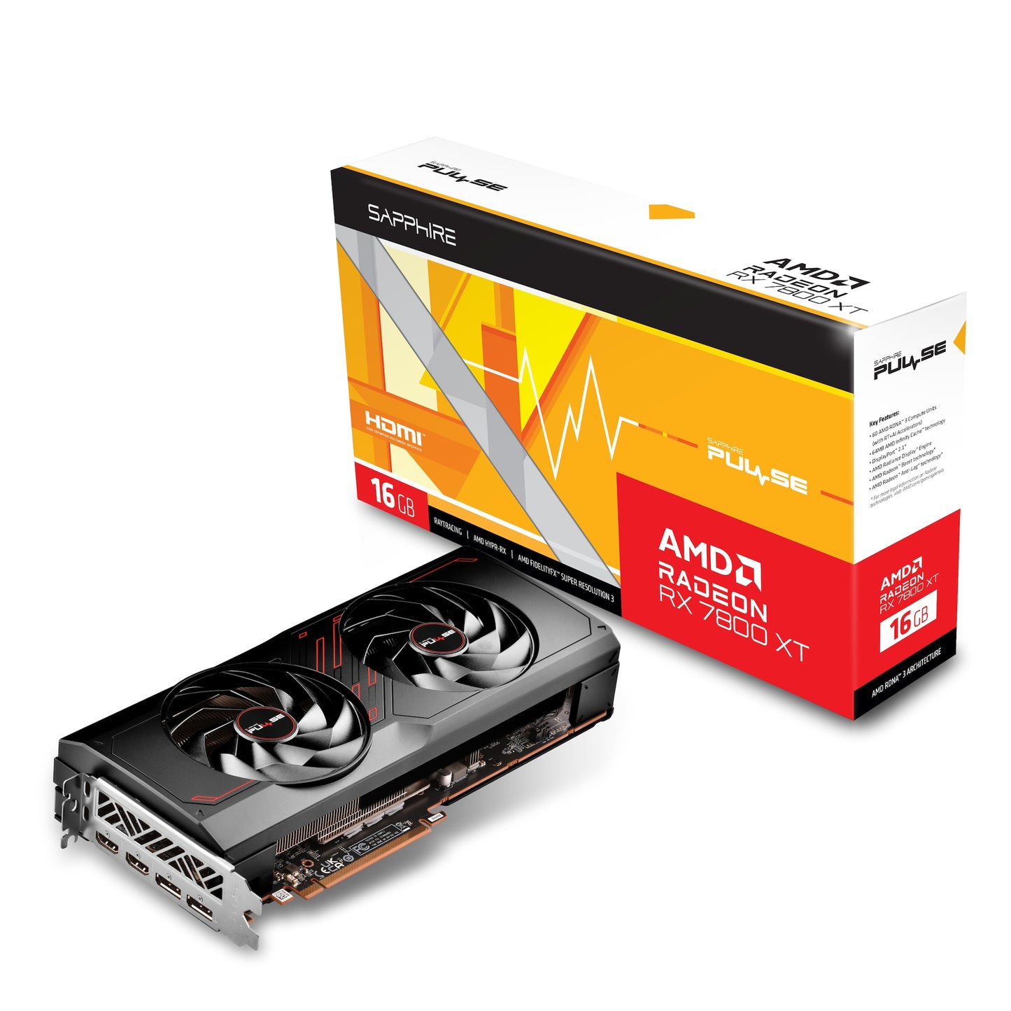 Sapphire - Radeon RX 7800 XT PULSE GAMING 16G - Grafikkarte
