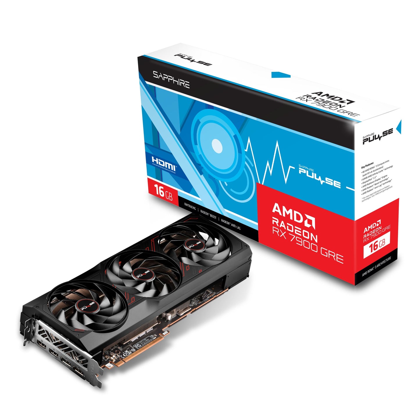 SAPPHIRE - Radeon RX 7900 GRE PULSE GAMING OC, Grafikkarte