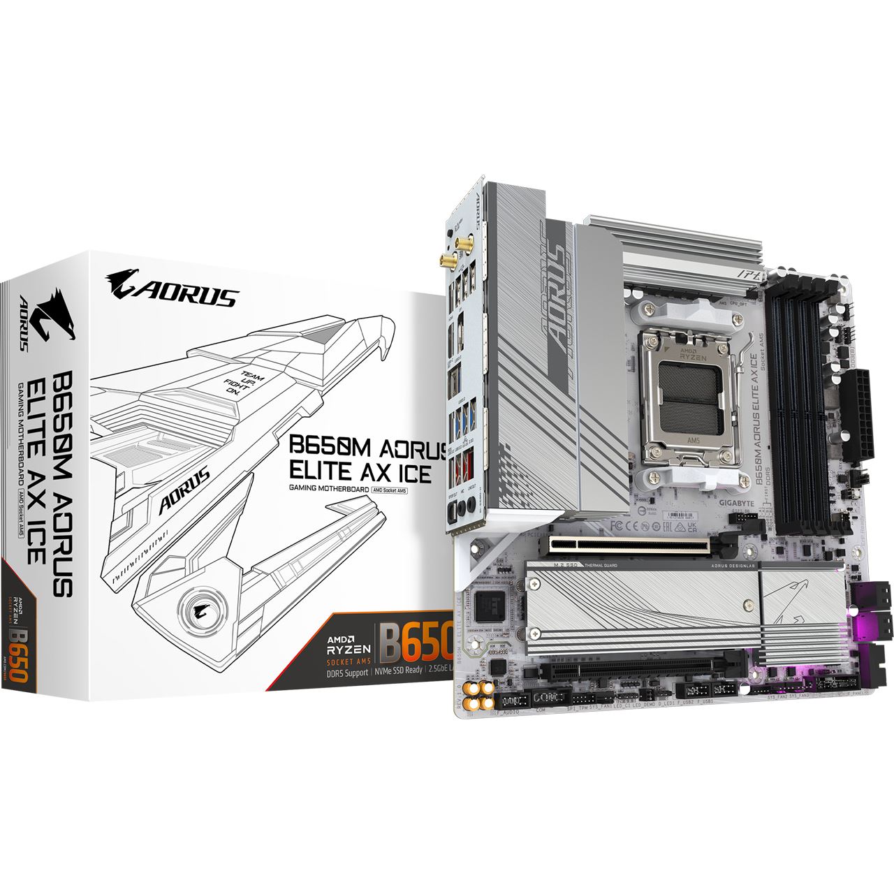 GigaByte - B650M AORUS ELITE AX ICE - Mainboard