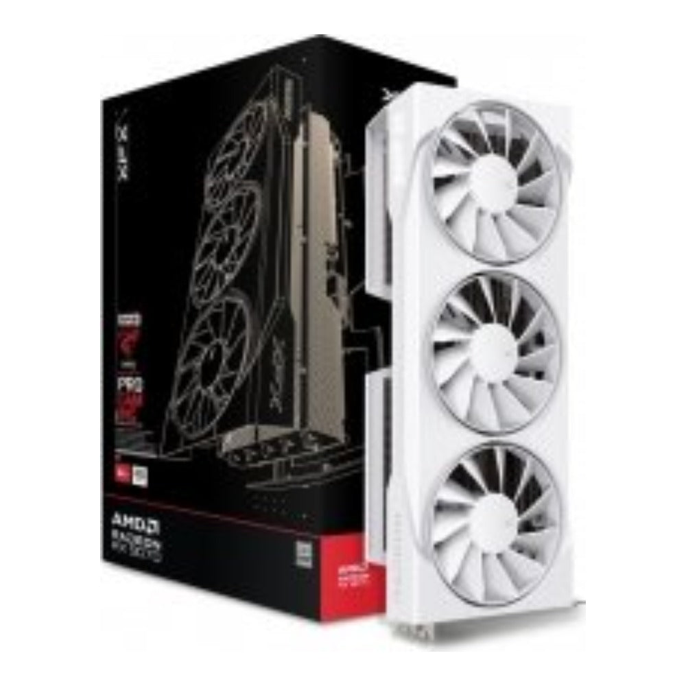 XFX Swift Radeon RX 9070 OC White Triple Fan Gaming Edition - 16GB GDDR6, 1x HDMI, 3x DP - Grafikkarte