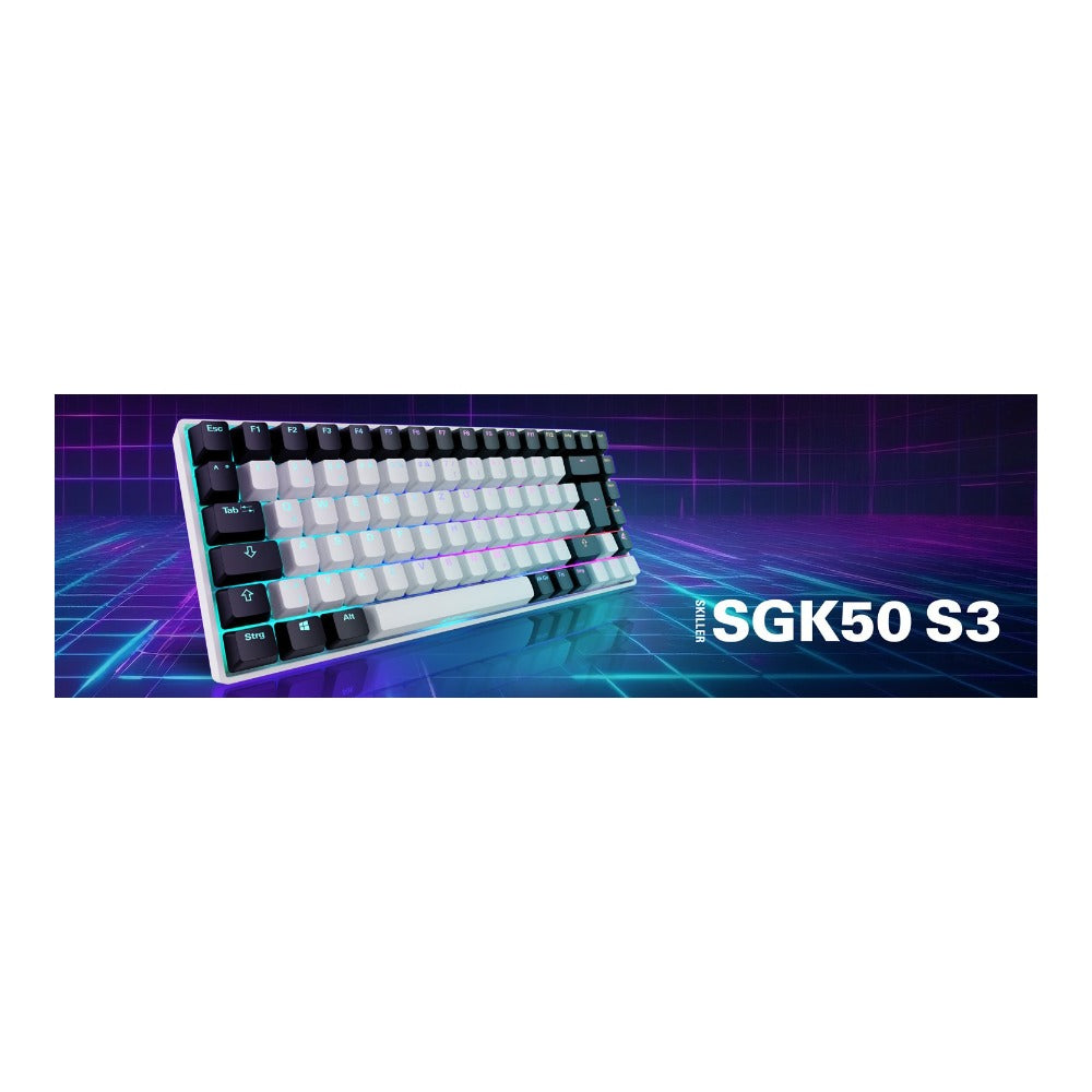 Sharkoon Skiller Sgk50 S3 wei DE - Layout Gateron Red - 85 Tasten - Tastatur