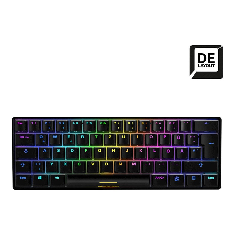Sharkoon SKILLER SGK50 S4 - Kabelgebunden - USB - Mechanischer Switch - QWERTZ - LED - Schwarz - Tastatur