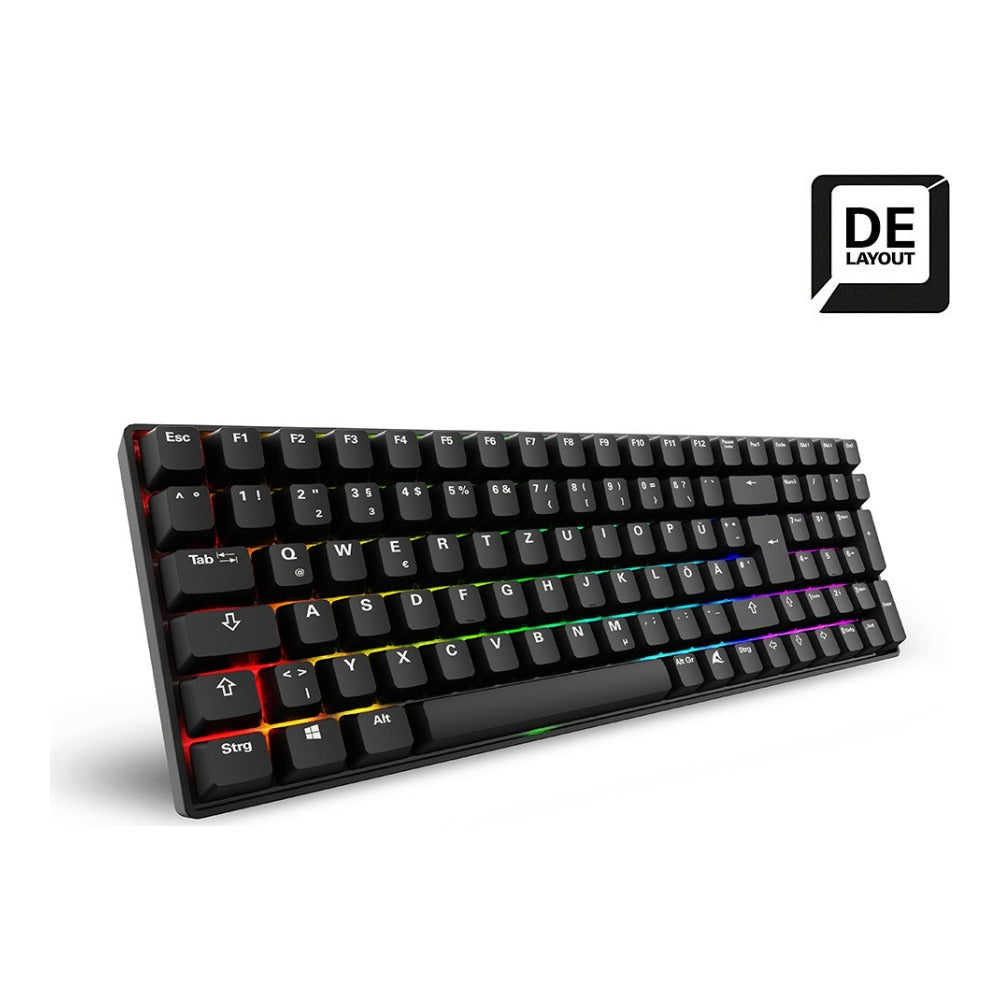 Sharkoon Skiller Sgk50 S2 PBT schwarz DE - Layout Gateron G Pro 3.0 Yellow - QWERTZ - Tastatur
