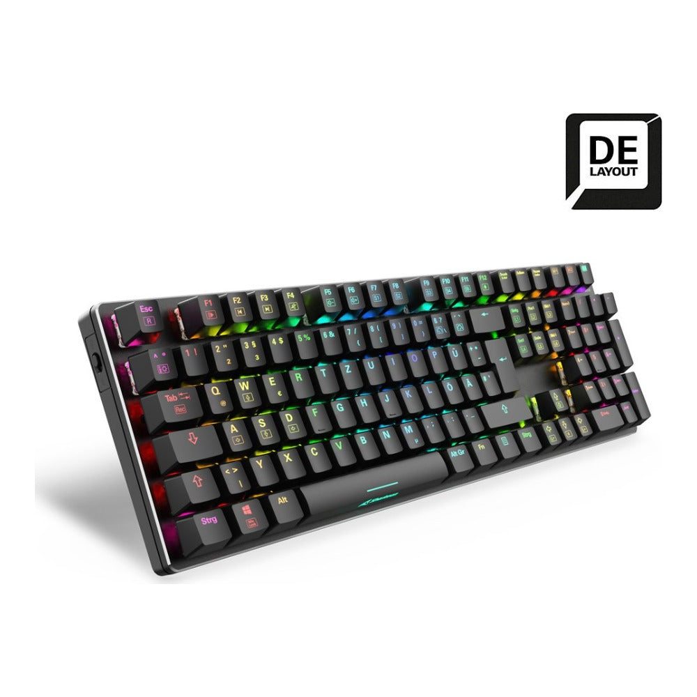 Sharkoon Gaming Tastatur Skiller Sgk36W schwarz DE - QWERTZ - Tastatur