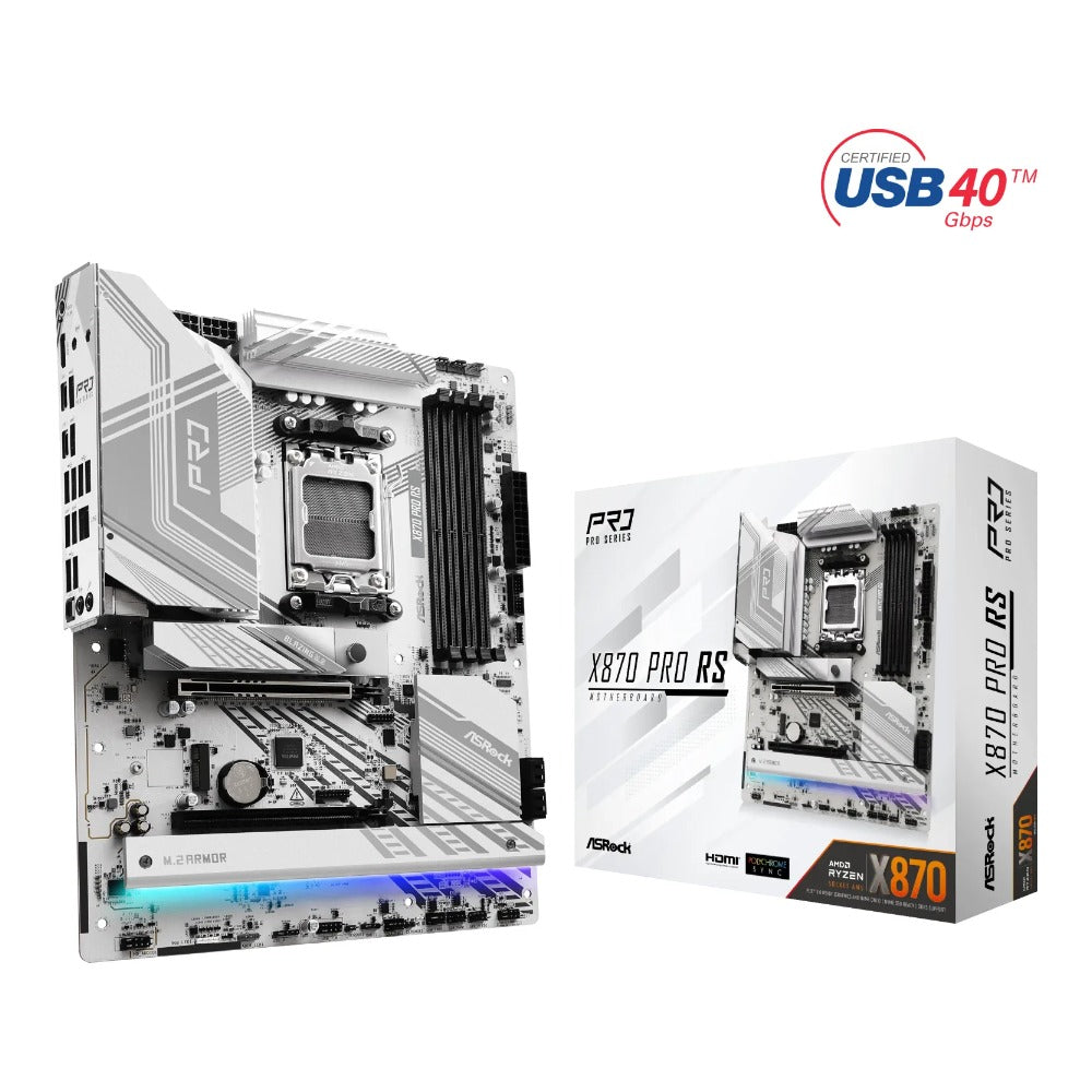 ASRock X870 Pro Rs Am5 Atx HDMI/USB - C - AMD Sockel AM5 (Ryzen Zen4) - Mainboard