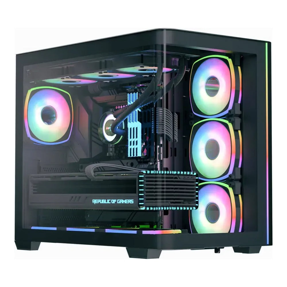 AEROCOOL ADVANCED TECHNOLOGIES P500C EVO - G - BK - v1 schwarz Tempered Glass x 2 - Gehäuse