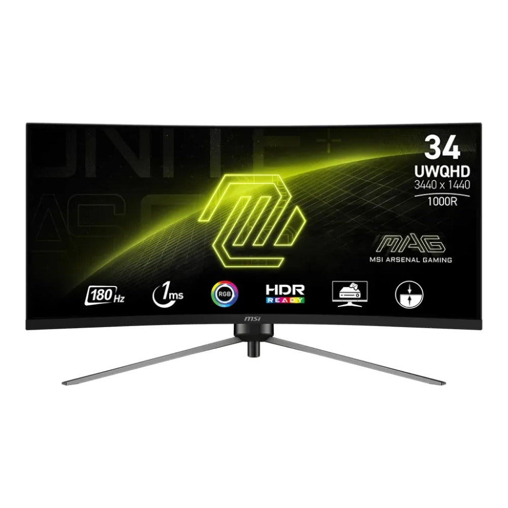 MSI - MAG 345CQRDE , schwarz, UWQHD, VA, Curved, AI-Vision, 180Hz Panel) - Monitor