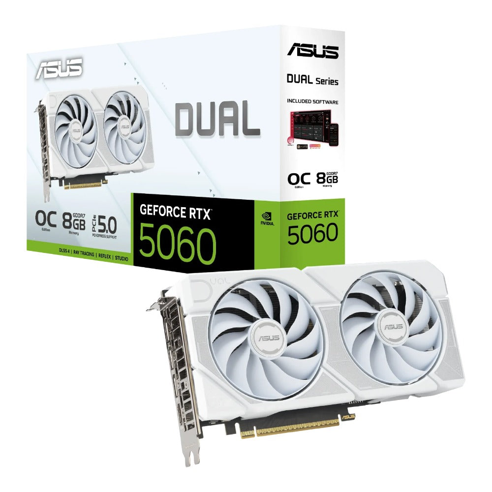 Asus - GeForce RTX 5060 DUAL OC WHITE 8GB - Grafikkarte
