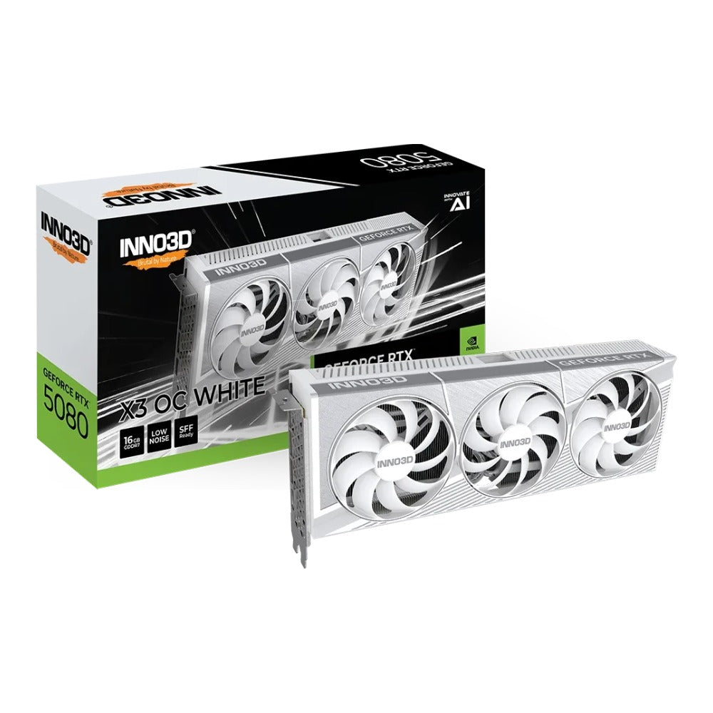 Inno3D RTX5080 X3 OC White 16GB GDDR7 HDMI 3xDP - PCI (N50803 - 16D7X - 17605211) - PCI - Grafikkarte