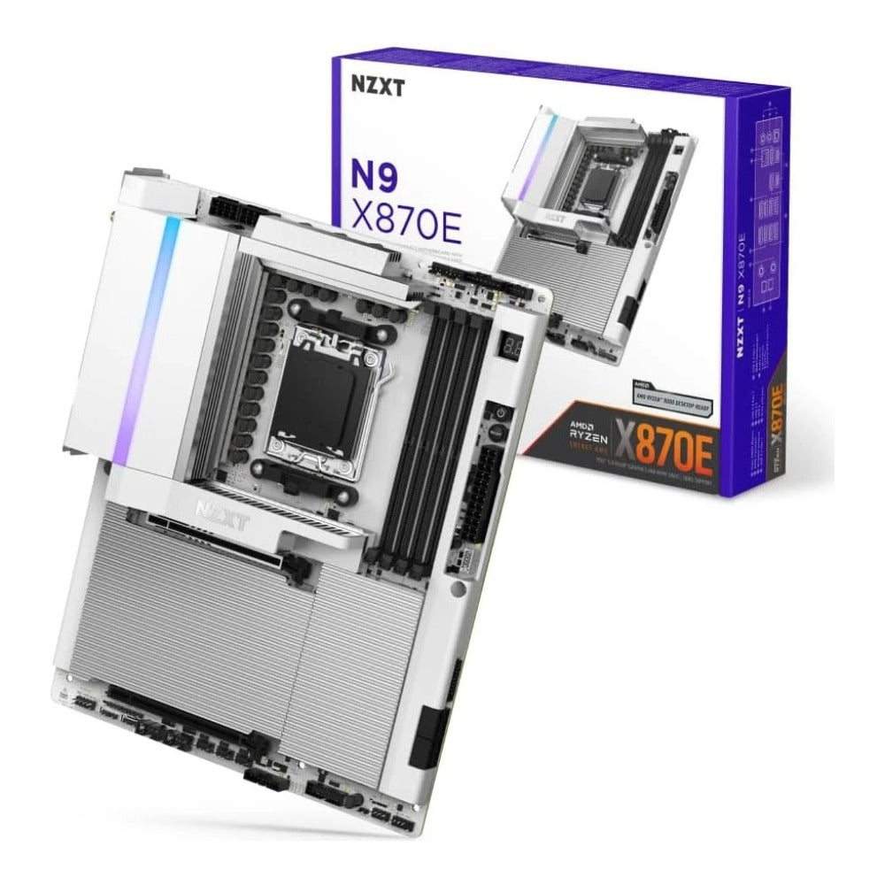 NZXT N9 X870E White Am5 N9 - X87XT - W1 retail - AMD Sockel AM5 (Ryzen Zen4) - Mainboard