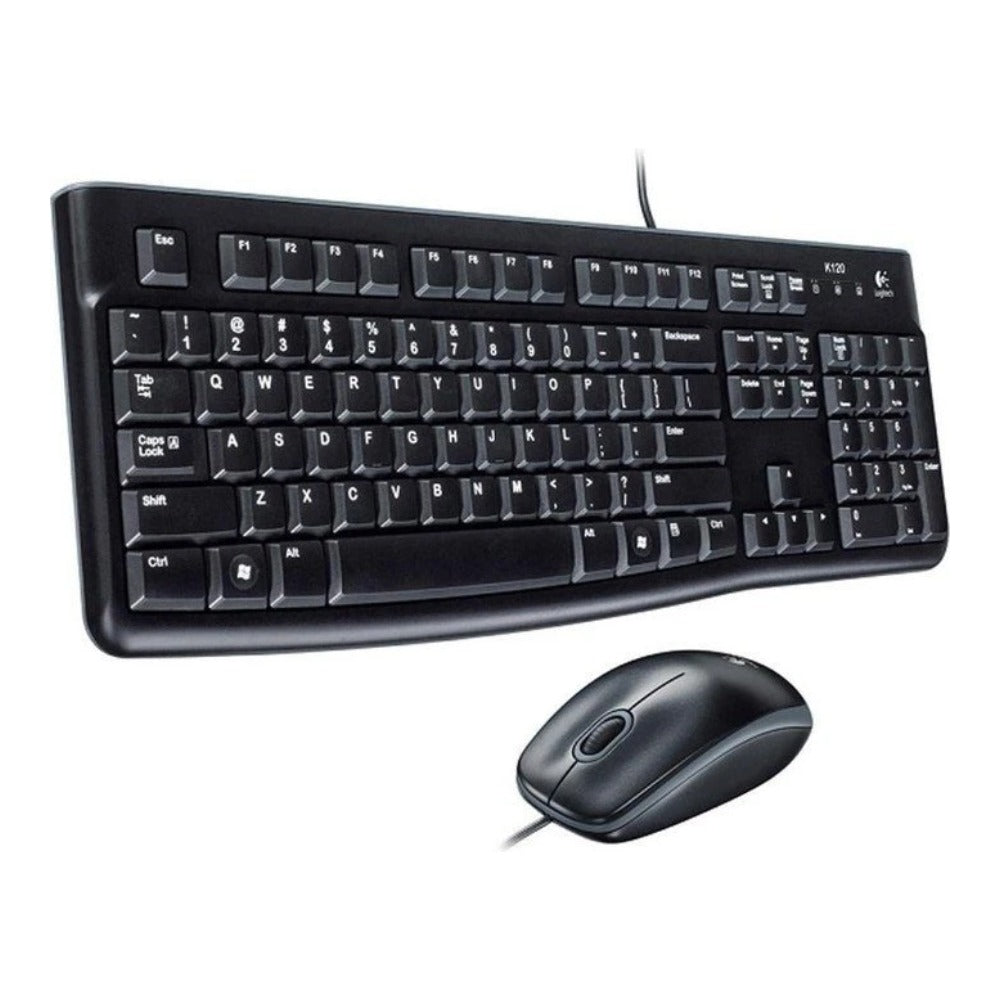 Logitech MK120 - Kabelgebunden - USB - QWERTZ - Schwarz - Maus enthalten - Tastatur