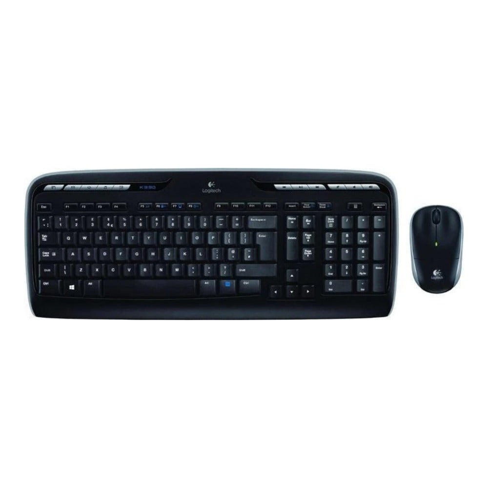 Logitech Wireless Combo MK330 - Volle Größe (100%) - Kabellos - USB - QWERTZ - Schwarz - Maus enthalten - Tastatur