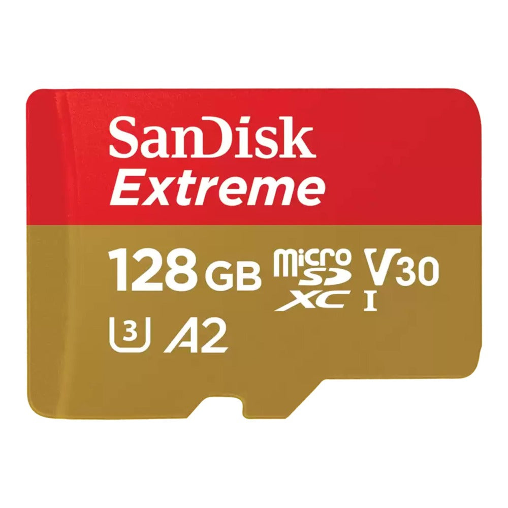 SanDisk Extreme R190/W90 microSDXC 128GB Kit, UHS-I U3, A2, Class 10