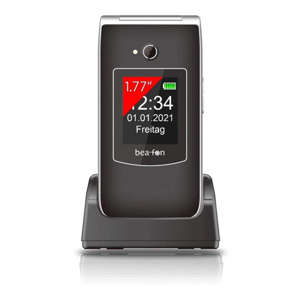 Bea - fon SL645 schwarz - silber - 1.000 mAh - Mobiltelefon