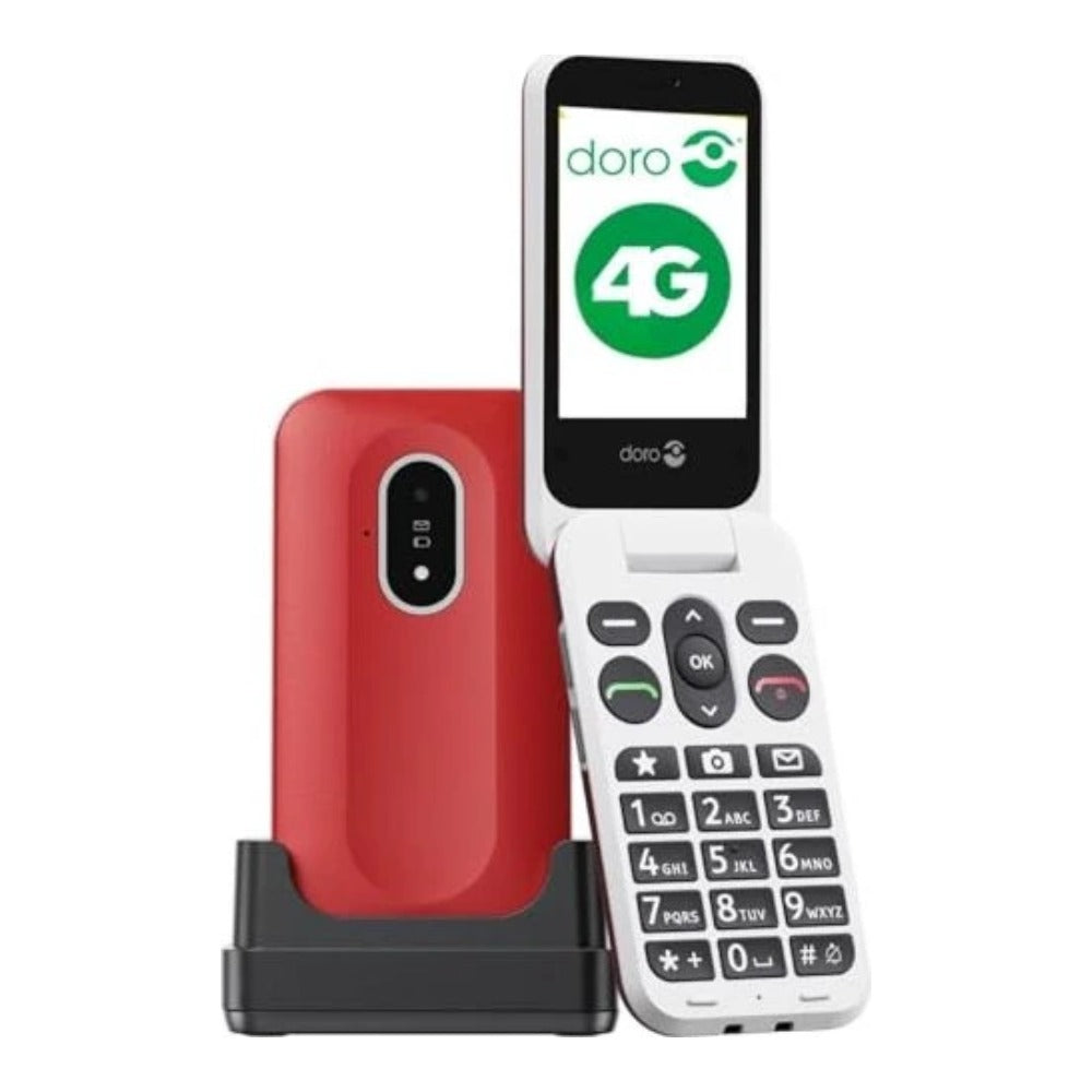 Doro Leva L20 Großtastenklapp rot - weiß - 1.150 mAh - 7,11 cm - Mobiltelefon