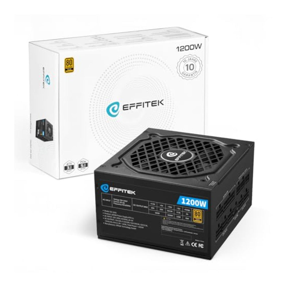 EFFITEK Netzteil Gold ATX 3.1 PCI 5.1 Modularer Kabel - Netzteil
