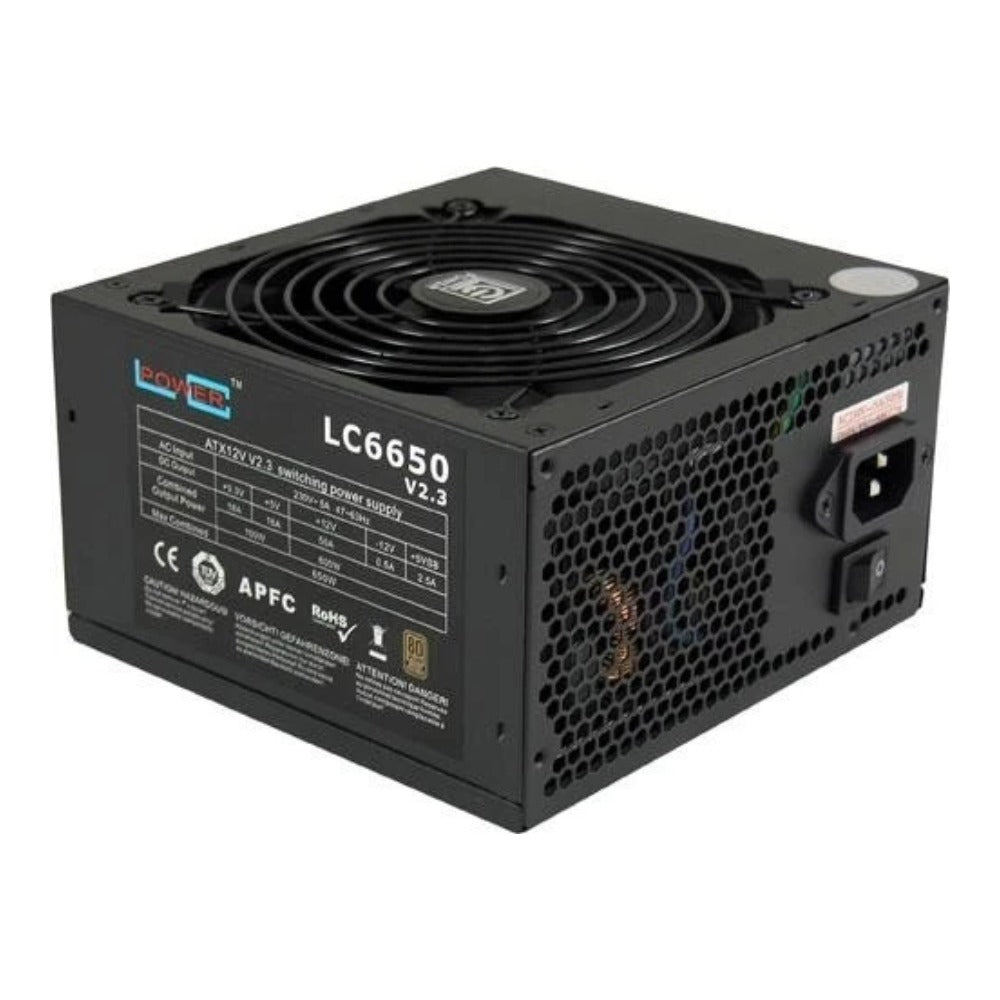 LC - Power LC6650 V2.3 - 650 W - 230 V - 47 - 63 Hz - 5 A - Aktiv - 100 W - Netzteil