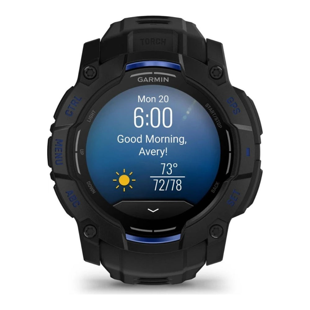 Garmin Instinct 3 Amoled Schwarz/Blau - Smartwatch