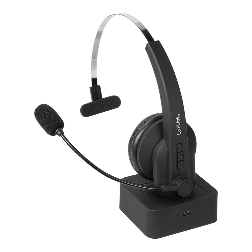 LogiLink BT0059 - Kabellos - Büro/Callcenter - 20 - 20000 Hz - 180 g - Kopfhörer - Schwarz - Headset