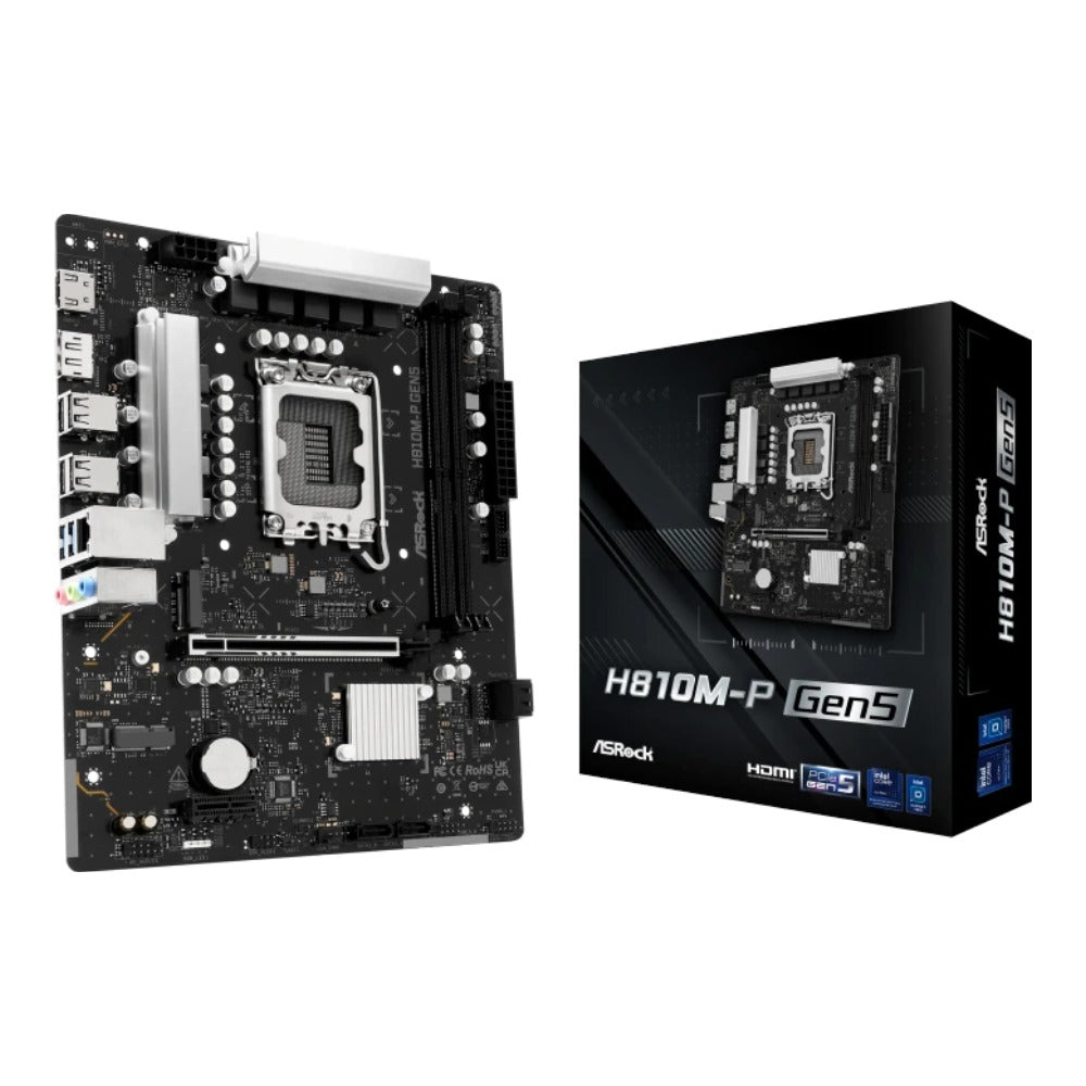 ASRock MB Intel 1851 H810M - P Gen 5 - Intel Sockel 1851 (Core Ultra 100&200) - Mainboard