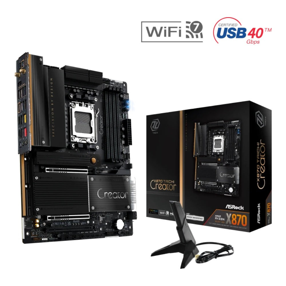 ASRock X870 Taichi Creator AM5 ATX HDMI/USB - C DDR5 - AMD Sockel AM5 (Ryzen Zen4) - Mainboard