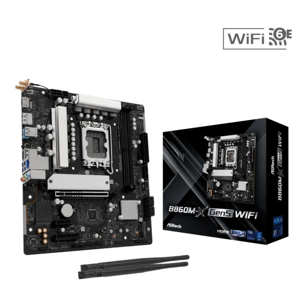 ASRock B860M - X Mainboard Sockel PC Intel LGA 1851 Formfaktor Details Micro - ATX - Intel Sockel 1851 (Core Ultra 100&200) - Mainboard