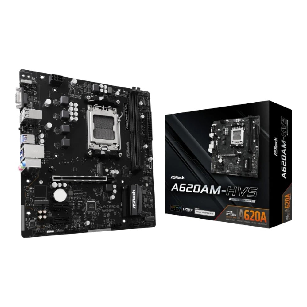 ASRock A620Am - Hvs Micro - Atx Am5 Amd A620 - AMD Sockel AM5 (Ryzen Zen4) - Mainboard