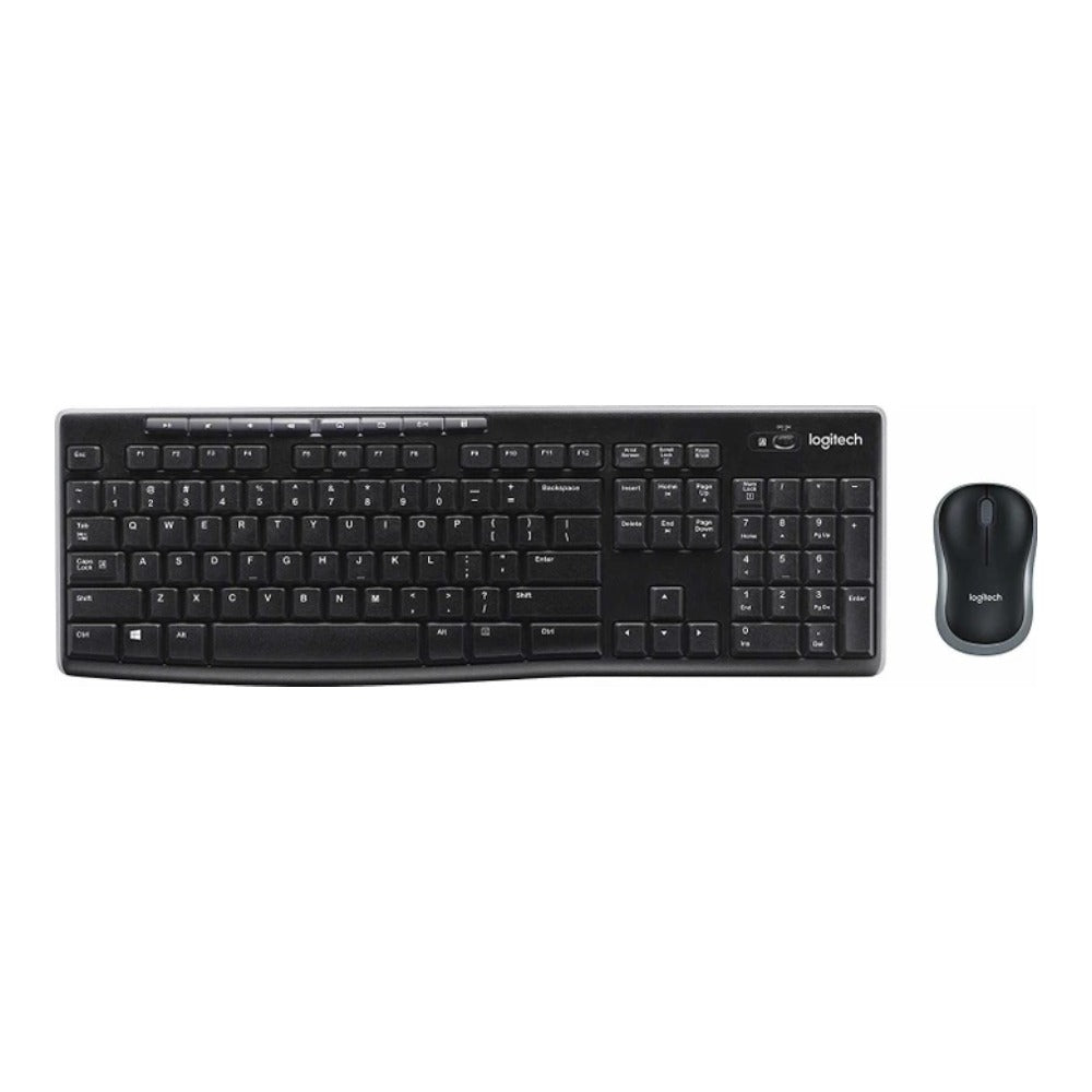 Logitech MK270 - Volle Größe (100%) - Kabellos - RF Wireless - QWERTY - Schwarz - Maus enthalten - Tastatur