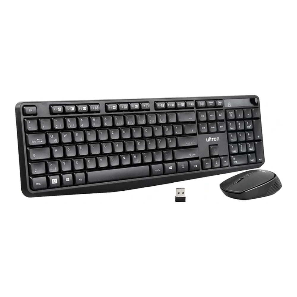Ultron UMC300 - Volle Größe (100%) - Kabellos - RF Wireless - Schwarz - Maus enthalten - Tastatur