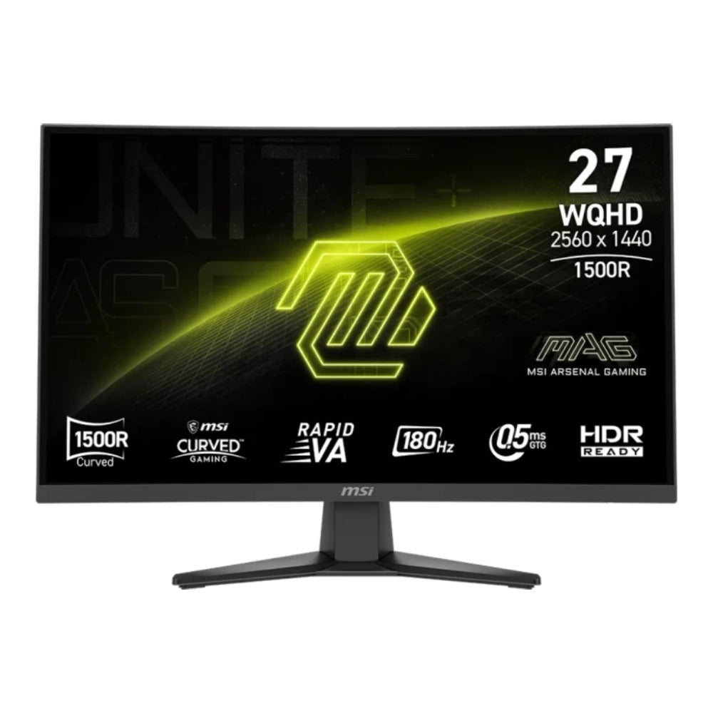 MSI MAG 275CQFDE E18 - LED - Gaming - gebogen - 68.6 cm (27") - 2560 x 1440 WQHD@ 180 Hz - Schnelle VA - 250 cd/m? - 5000:1 - 0.5 ms - 2xHDMI, DisplayPort - 68,6 cm - Monitor