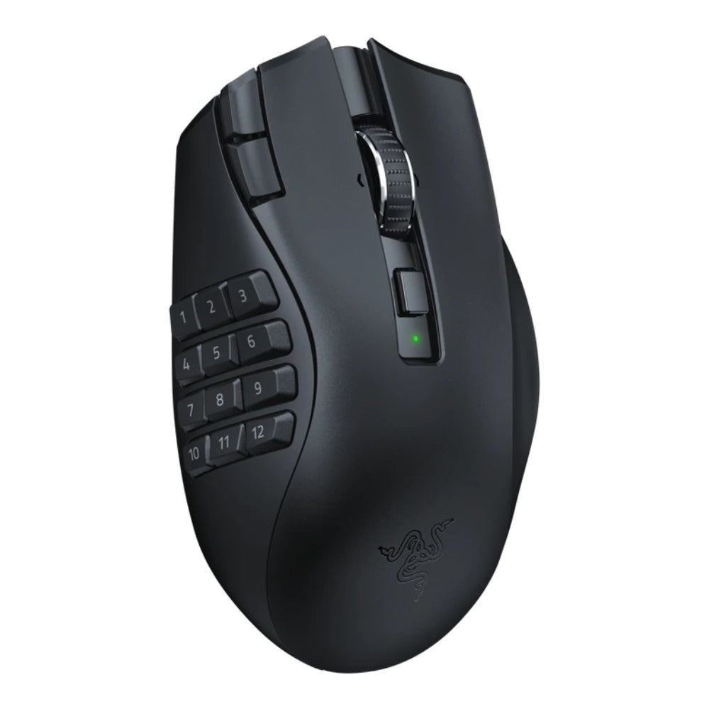 Razer Naga V2 HyperSpeed - rechts - Optisch - RF Wireless + Bluetooth - 30000 DPI - Schwarz - Maus