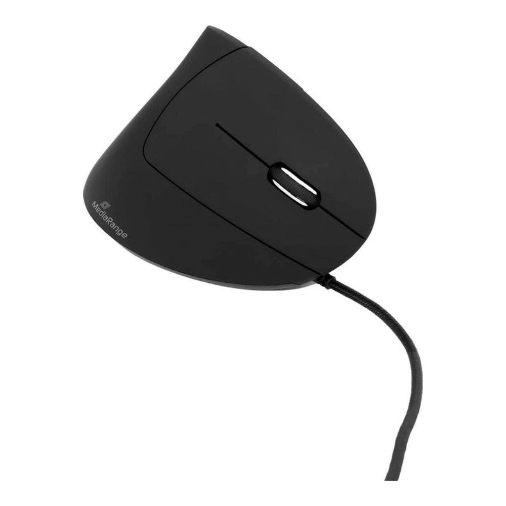 MEDIARANGE MROS230 - rechts - Vertikale Ausführung - Optisch - USB Typ - A - 2400 DPI - Schwarz - Maus