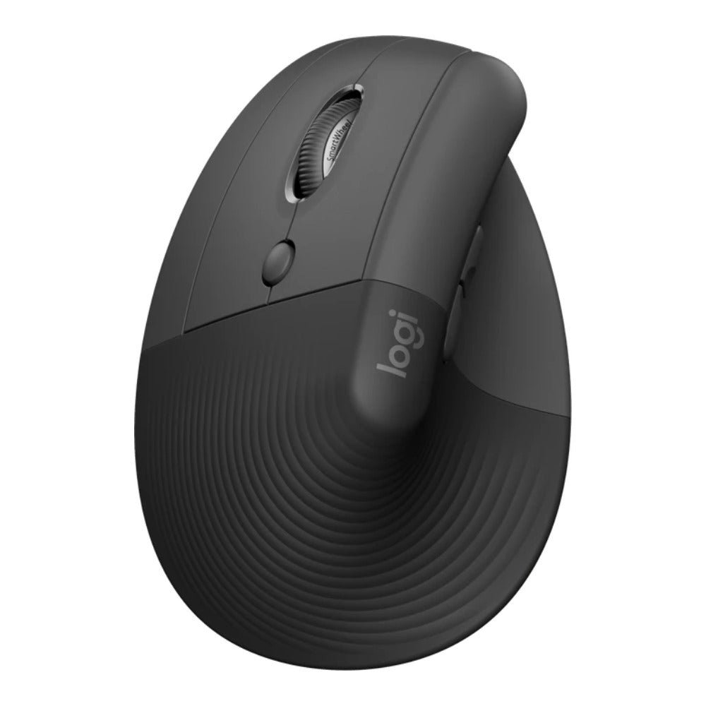 Logitech Lift for Business - Linkshändig - Vertikale Ausführung - Optisch - RF Wireless + Bluetooth - 4000 DPI - Graphit - Maus