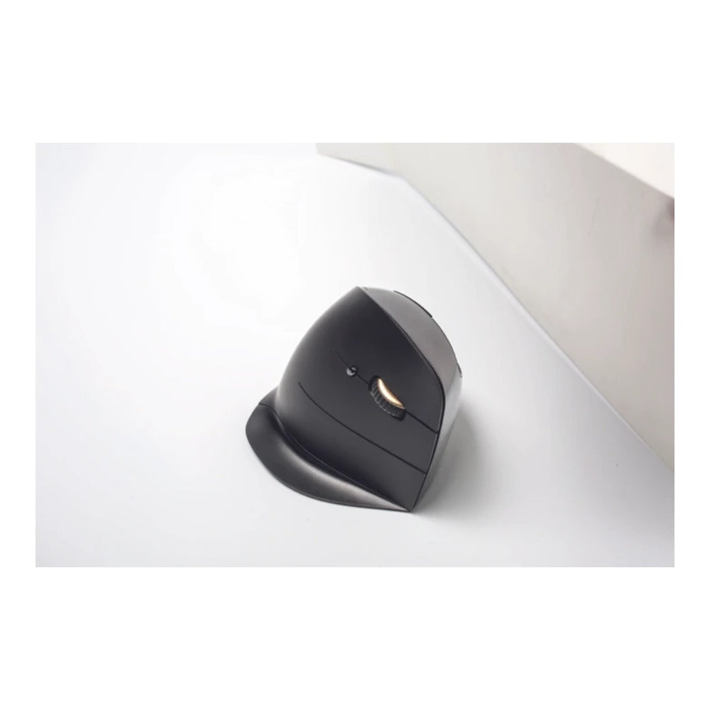 Bakker Evoluent4 Mouse Wireless (Right Hand) - rechts - Vertikale Ausführung - Laser - RF Wireless - 2600 DPI - Schwarz - Blau - Maus
