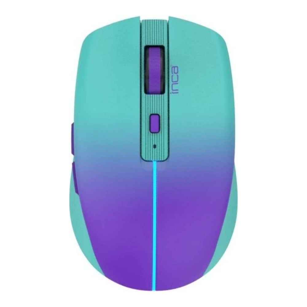 INCA IWM - 511RM - rechts - Optisch - RF Wireless + Bluetooth + USB Type - C - 1600 DPI - Grün - Violett - Maus