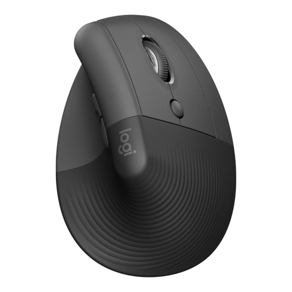 Logitech Lift for Business - rechts - Vertikale Ausführung - Optisch - RF Wireless + Bluetooth - 4000 DPI - Graphit - Maus