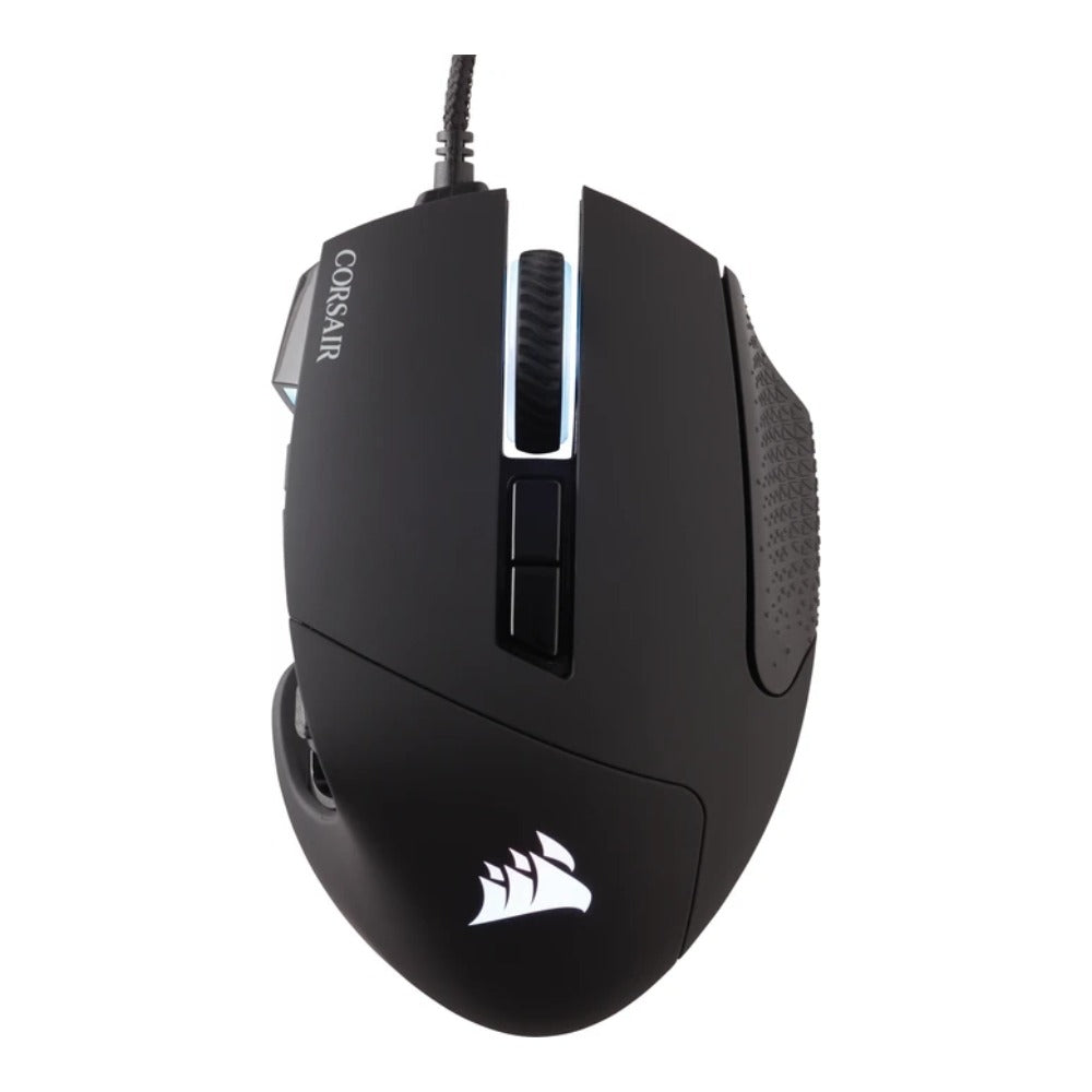 Corsair Scimitar RGB Elite - rechts - Optisch - USB Typ - A - 18000 DPI - Schwarz - Maus